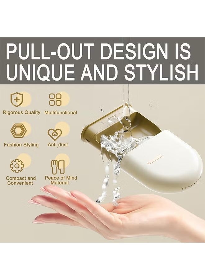 علبة تقويم أسنان مزودة بفتحات تهوية، علبة تقويم رفيعة قابلة للسحب، متوافقة مع مجموعة واقيات الفم، تقويم أسنان عصري مع أداة إزالة المثبت وفرشاة - Image 2